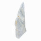 AAA grade selenite standing slab from New Mexico, edge profile showing thickness, translucent white gypsum fiber, specimen 51.