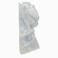 AAA grade selenite standing slab from New Mexico, left profile, translucent white gypsum fiber, specimen 52.
