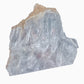 AAA grade selenite standing slab from New Mexico, left profile, translucent white gypsum fiber, specimen 53.