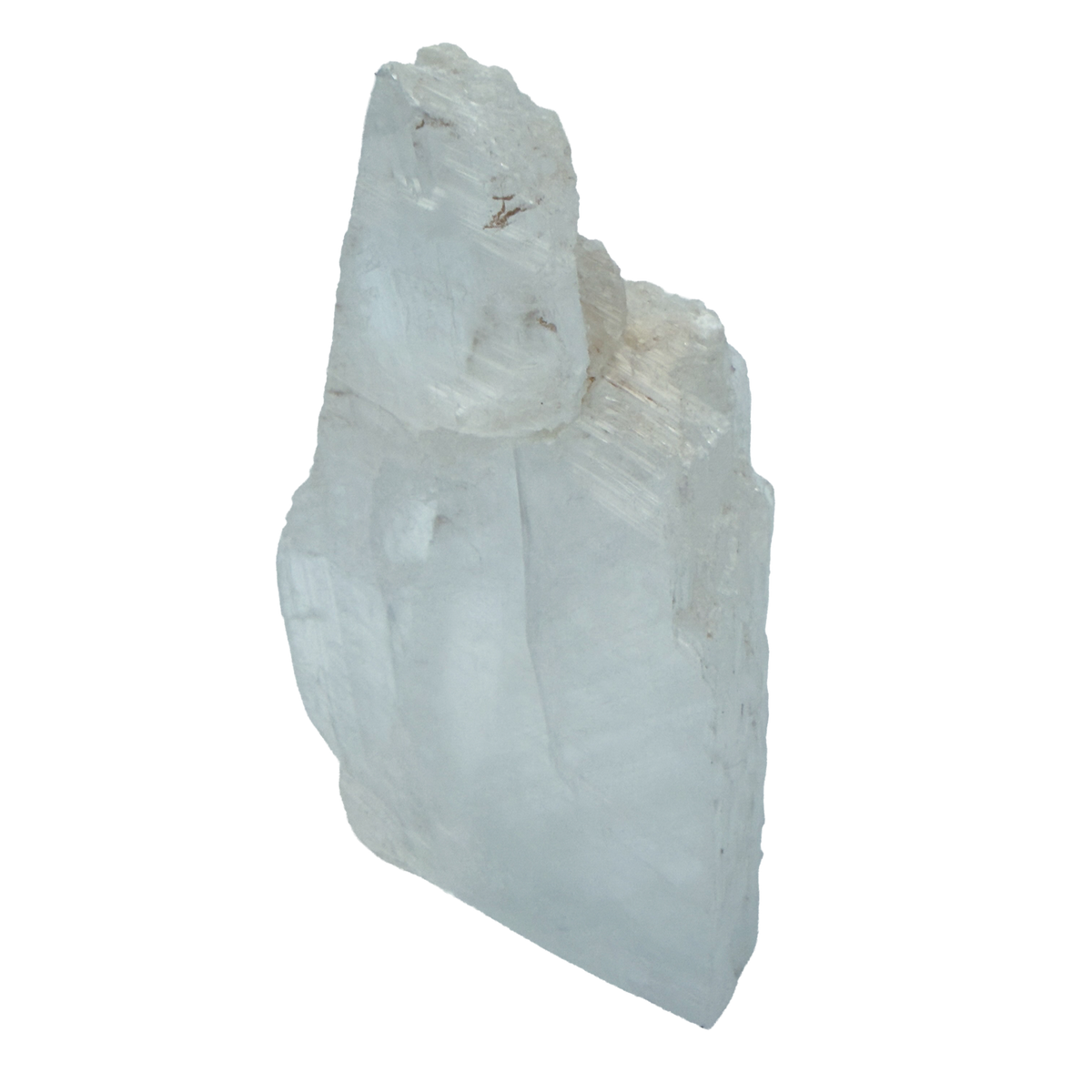 AAA grade selenite standing slab from New Mexico, opposite face, translucent white gypsum fiber, specimen 70.
