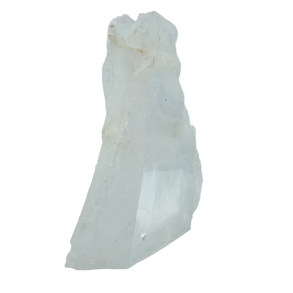 AAA grade selenite standing slab from New Mexico, opposite face, translucent white gypsum fiber, specimen 71.