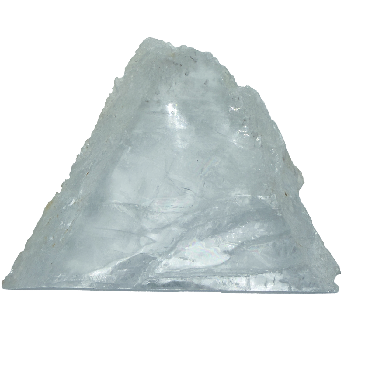 AAA grade selenite standing slab from New Mexico, opposite face, translucent white gypsum fiber, specimen 72.