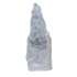 AAA grade selenite standing slab from New Mexico, front view, tall narrow spire with pale gray-white fiber running the full height, 3.75 x 1.28 x 9.80 in, 1.65 pounds.