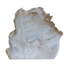 AAA grade selenite standing slab from New Mexico, front view, broad panel with a heavy ochre matrix crust along the top edge, 9.36 x 0.94 x 8.86 in, 4.23 pounds.