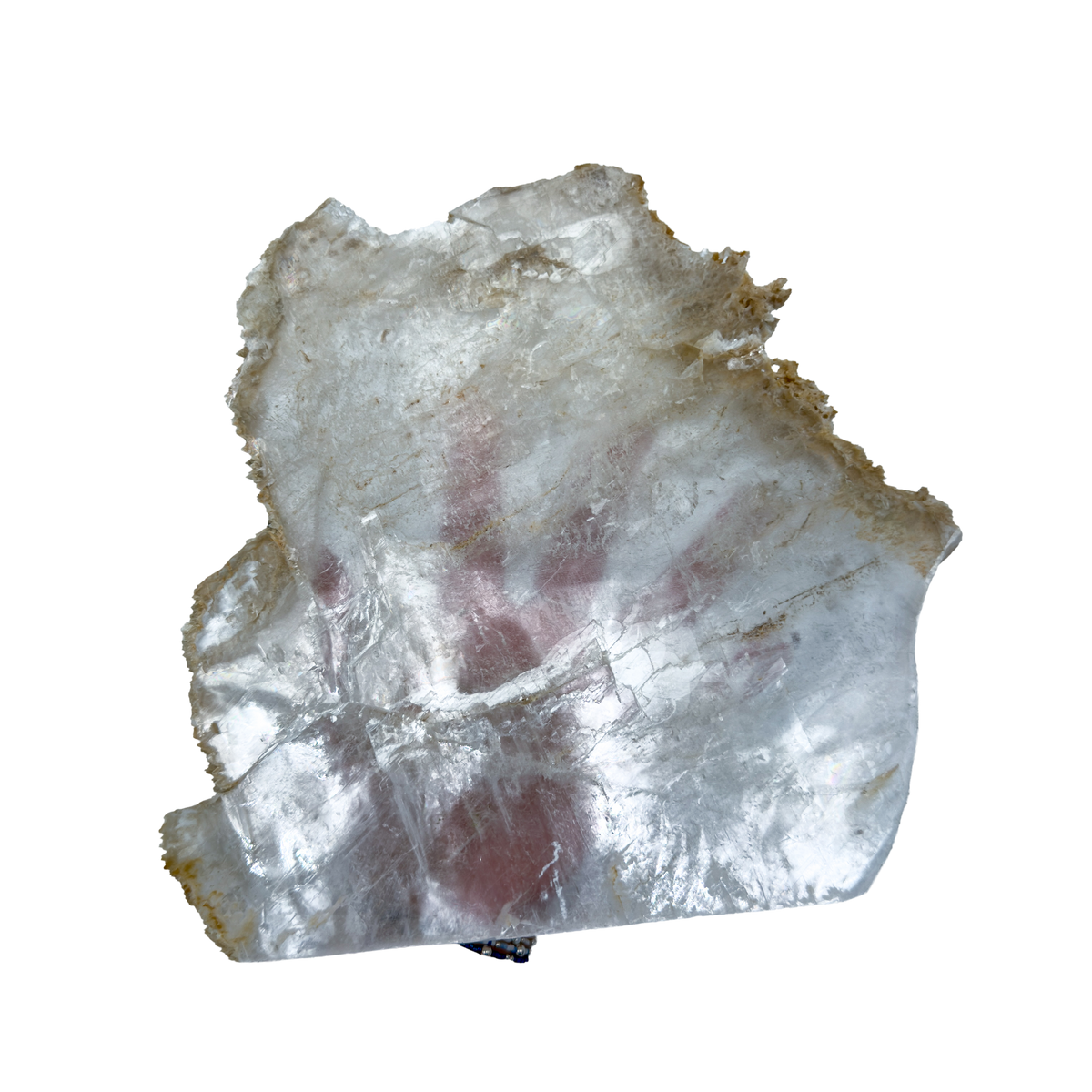 AAA grade selenite standing slab from New Mexico, additional view, translucent white gypsum fiber, specimen 74.