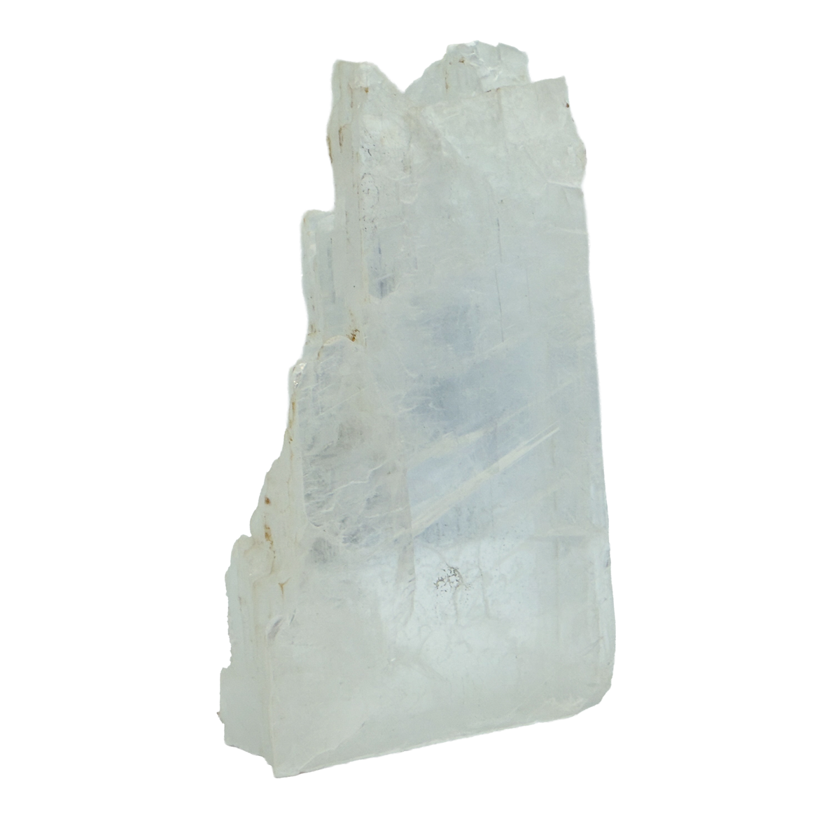 AAA grade selenite standing slab from New Mexico, opposite face, translucent white gypsum fiber, specimen 76.