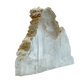 AAA grade selenite standing slab from New Mexico, left profile, translucent white gypsum fiber, specimen 78.