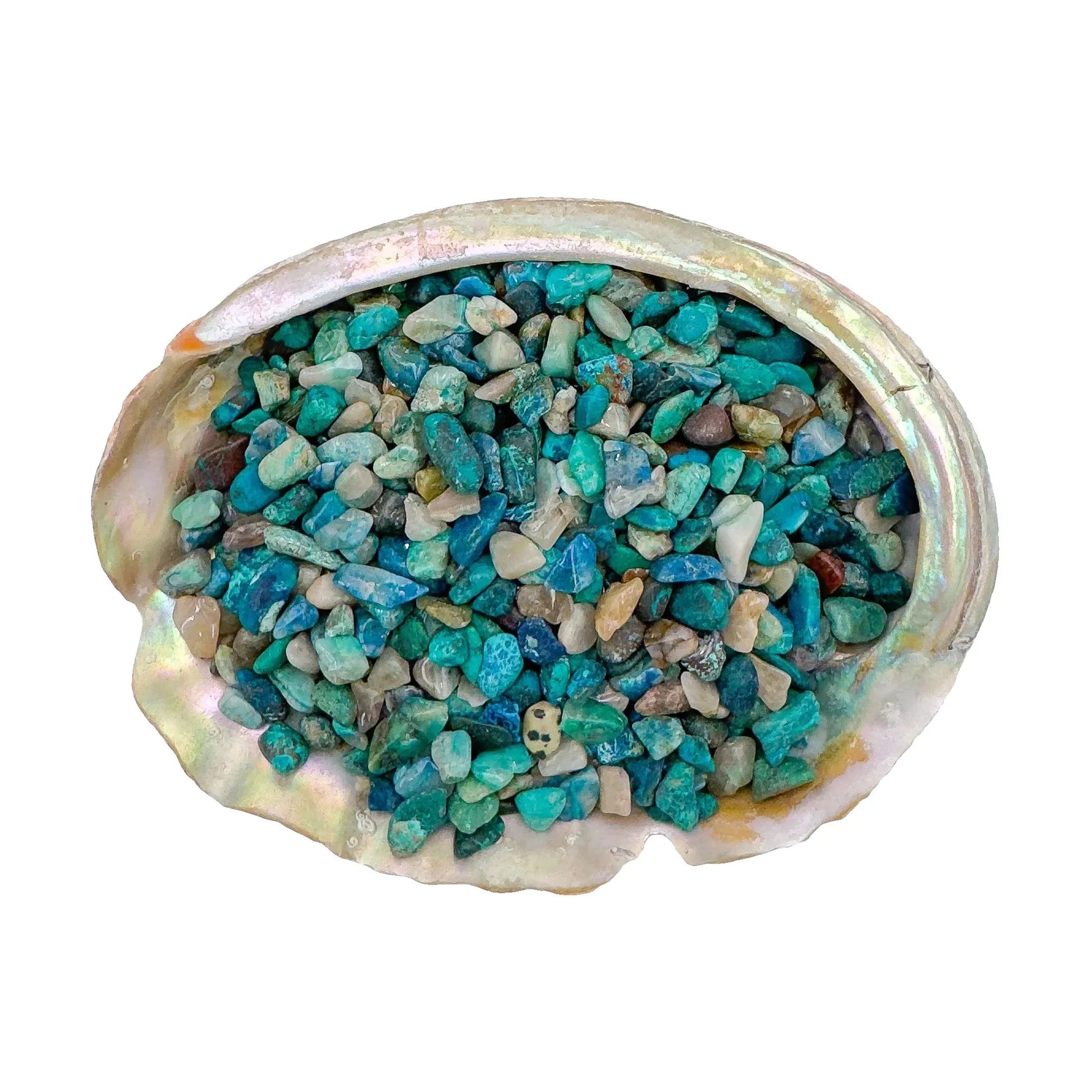 Shattuckite & Chrysocolla Crystal Chips for Confidence, Emotional Healing & Love — blue small tumbled, A grade Namibia-sourced