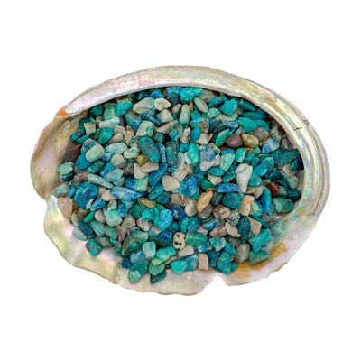 Shattuckite & Chrysocolla Crystal Chips for Confidence, Emotional Healing & Love — blue small tumbled, A grade Namibia-sourced