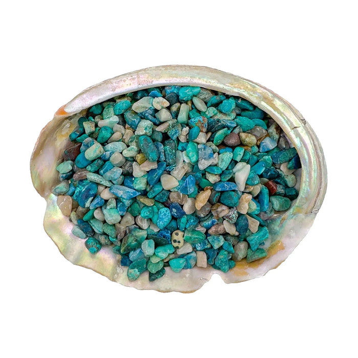 Shattuckite & Chrysocolla Crystal Chips for Confidence, Emotional Healing & Love — blue small tumbled, A grade Namibia-sourced