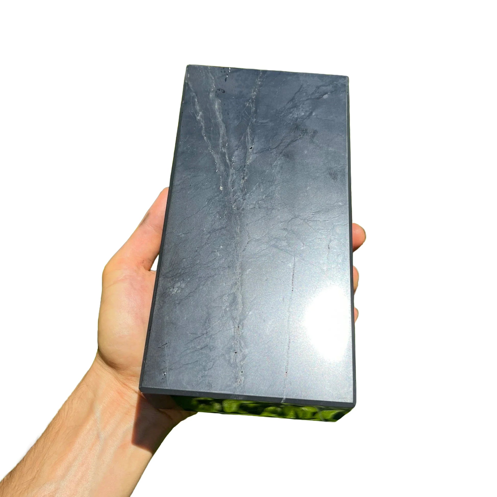 Full profile of Grade Type III - Regular Grade Shungite polished crystals & decor ready to ship from Beyond Bohemian