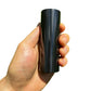 Reverse side of Shungite polished cylinder, showing natural texture, sourced from Russia.