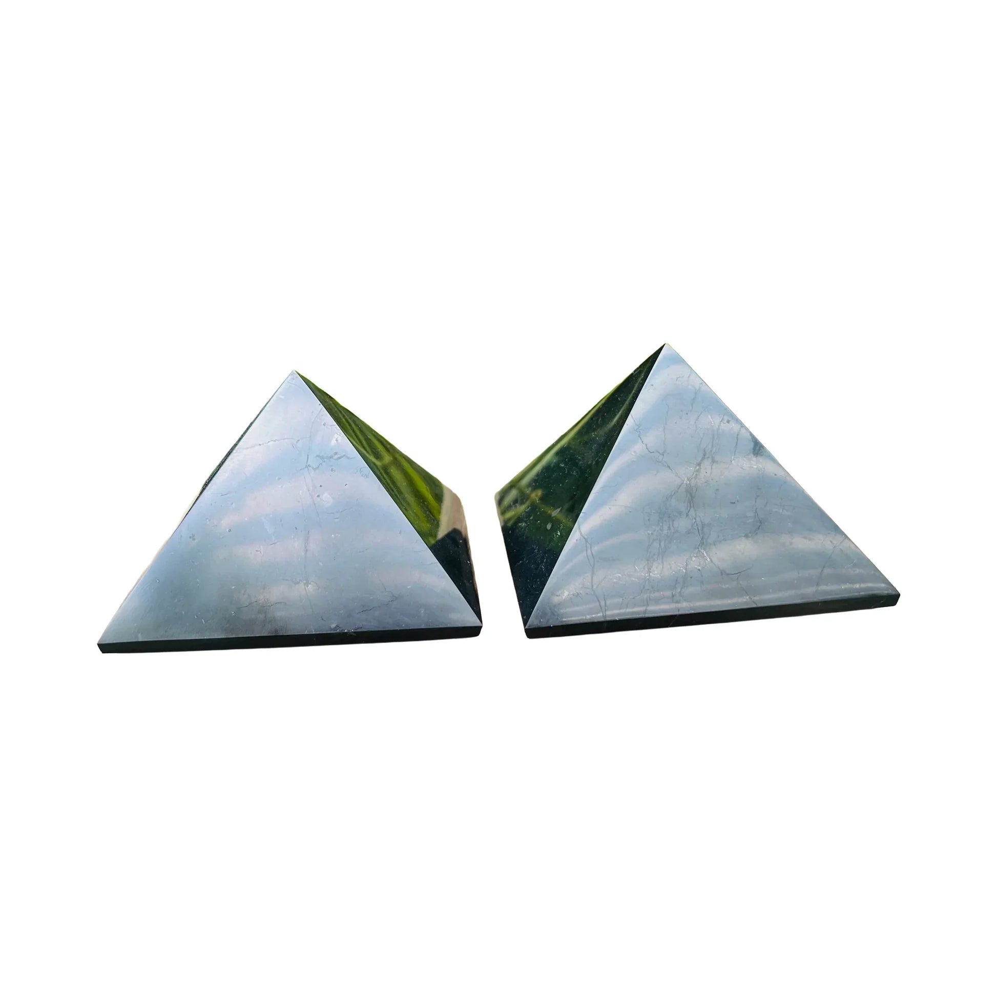 Polished Shungite Crystals for Cleansing, Grounding & Protection — black polished from Russia