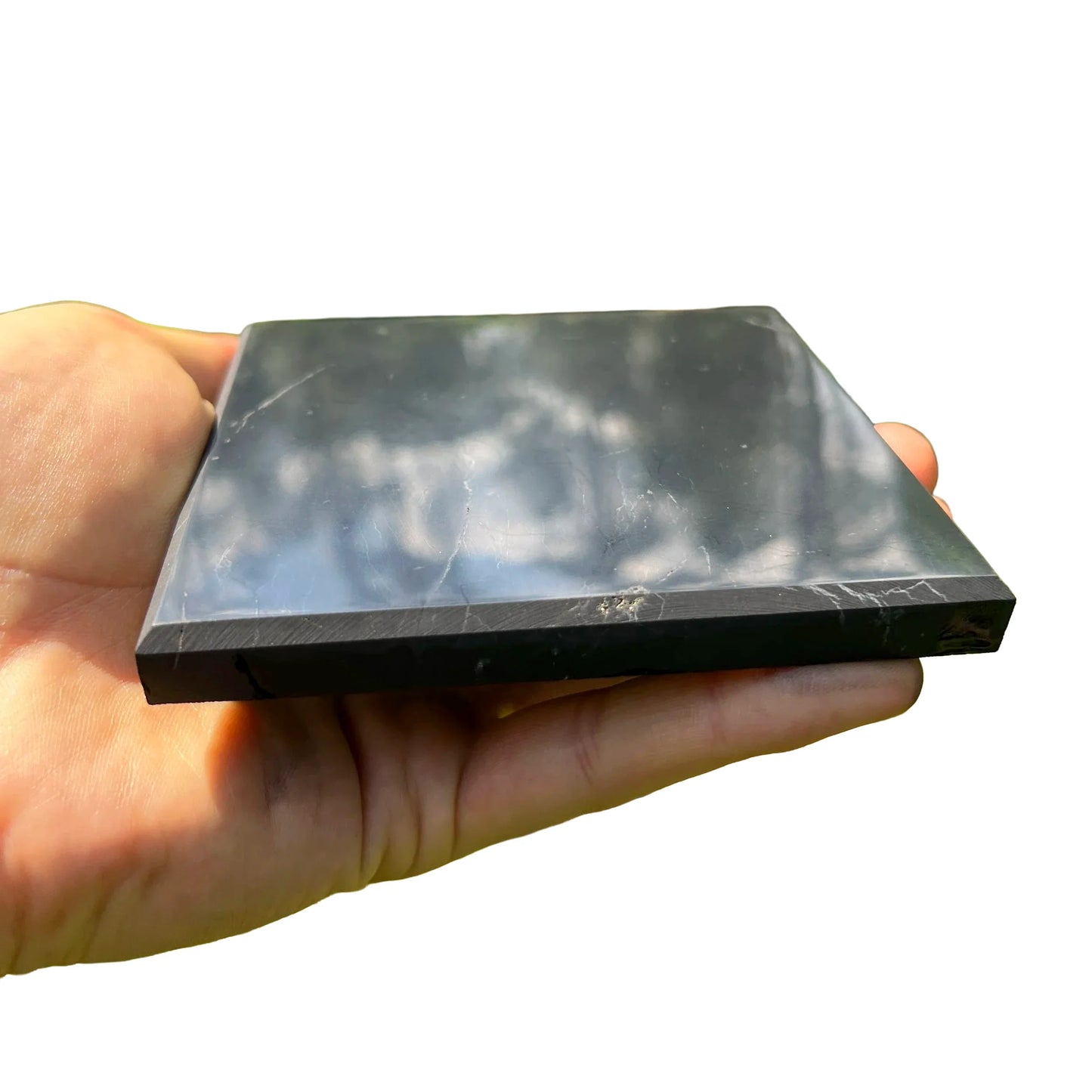 Back view of Grade Type III - Regular Grade Shungite slab showing natural surface