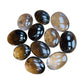 Polished Smoky Quartz Palm Stones for Cleansing, Grounding & Protection — brown polished, natural unheated, AA grade from Madagascar