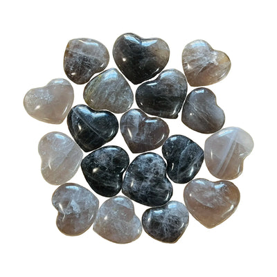 Smoky Quartz Crystal Hearts to support Anxiety Relief, Calm & Cleansing — brown polished, natural unheated, AA grade from Madagascar
