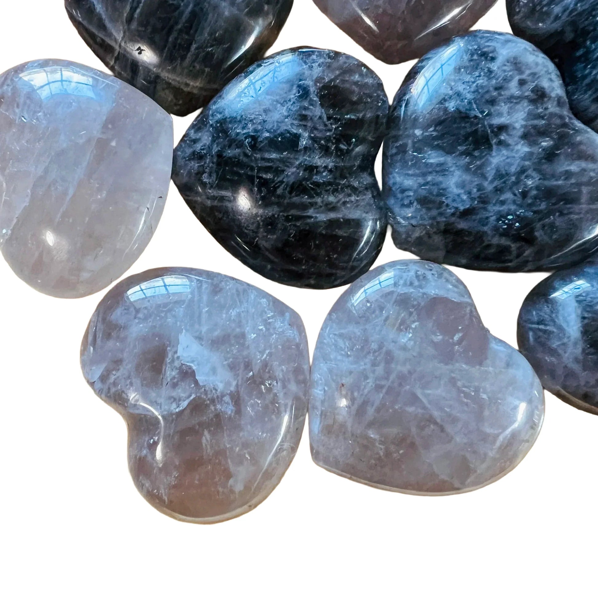Plan view of Smoky Quartz polished heart, hand-selected from Vakinankaratra, Madagascar, kept near for Grounding and Protection.