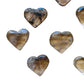 Bird's-eye view of Smoky Quartz polished heart, sourced from Brazil.