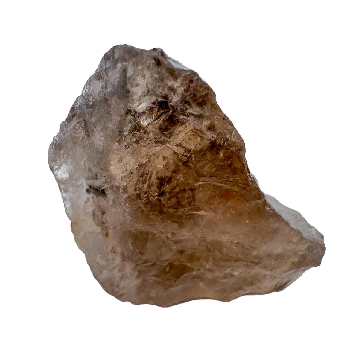 Close detail of AA Grade Smoky Quartz raw crystal from Brazil