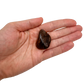AA Grade Smoky Quartz tumbled stone held in hand for scale, from Madagascar
