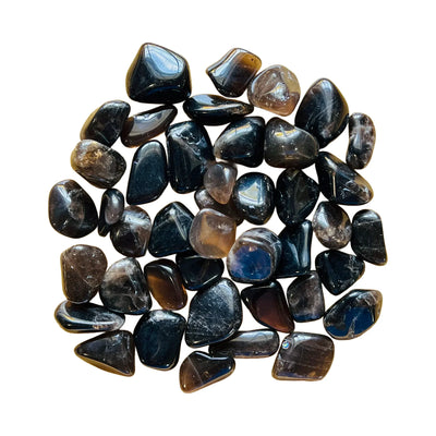Smoky Quartz Tumbled Stones for Cleansing, Grounding & Protection — brown polished, natural unheated, AA grade from Madagascar