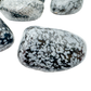 Large Snowflake Obsidian tumbled stone with bold snowflake patterning, AA grade Utah