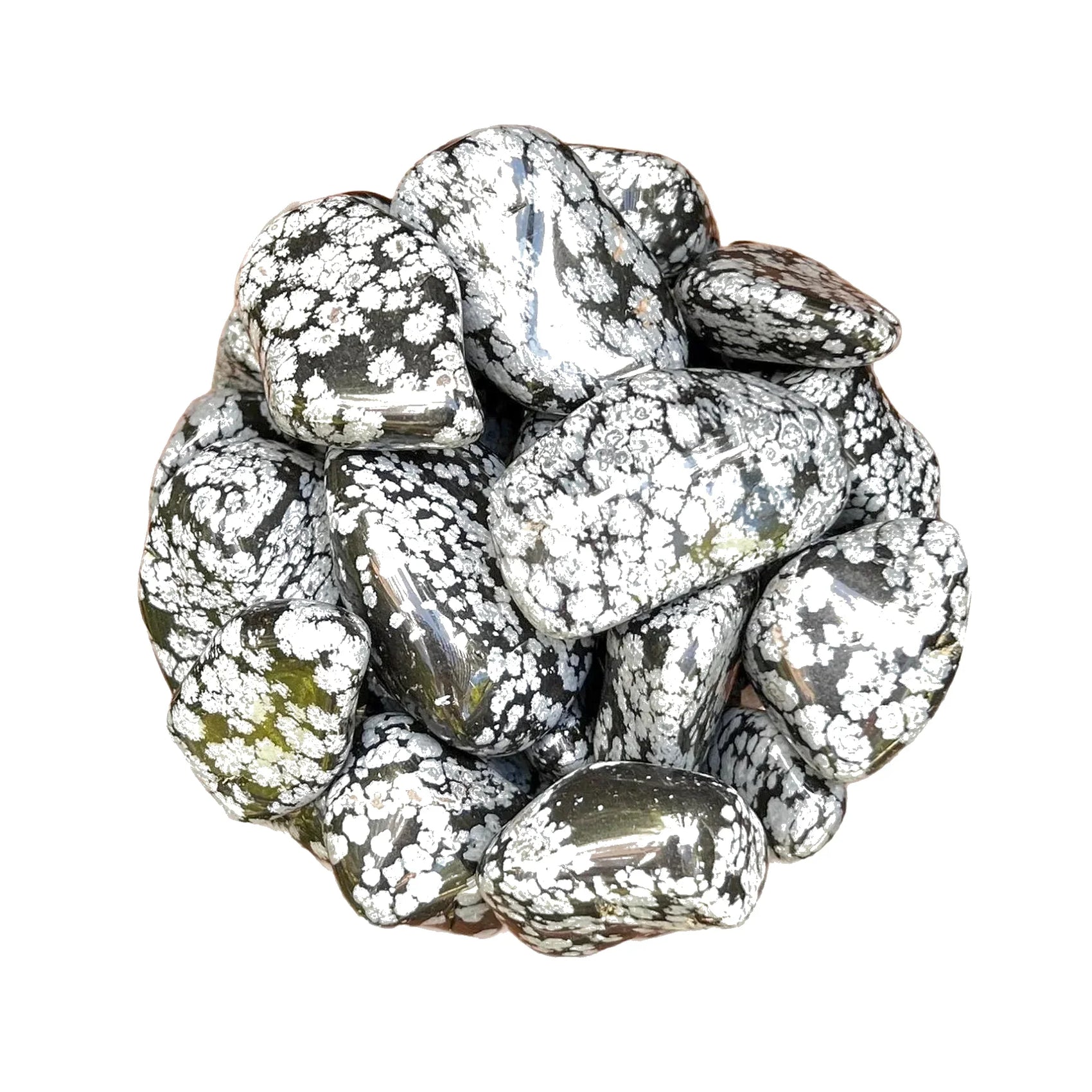 Snowflake Obsidian Crystals for Emotional Healing, Grounding & Meditation — beginner-friendly black polished, AA grade from Utah