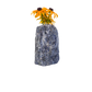 Sodalite crystal vase in deep blue stone with white calcite veining, A grade, Minas Gerais Brazil, view 5