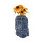 Sodalite crystal vase in deep blue stone with white calcite veining, A grade, Minas Gerais Brazil, view 6