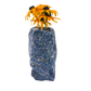 Sodalite crystal vase in deep blue stone with white calcite veining, A grade, Minas Gerais Brazil, view 7