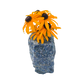 Sodalite crystal vase in deep blue stone with white calcite veining, A grade, Minas Gerais Brazil, view 8