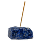 Polished Sodalite incense holder from Brazil, alternate view