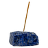 Polished Sodalite incense holder from Brazil, alternate view
