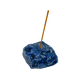 Polished Sodalite incense holder from Brazil, alternate view