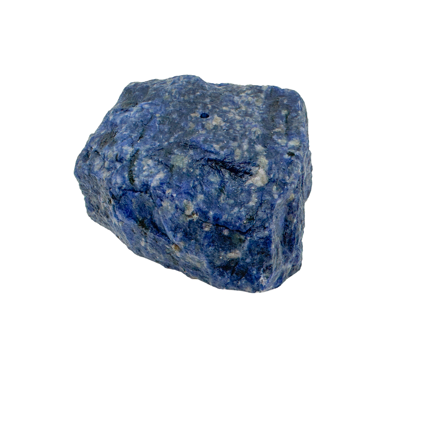 Polished Sodalite incense holder from Brazil, alternate view