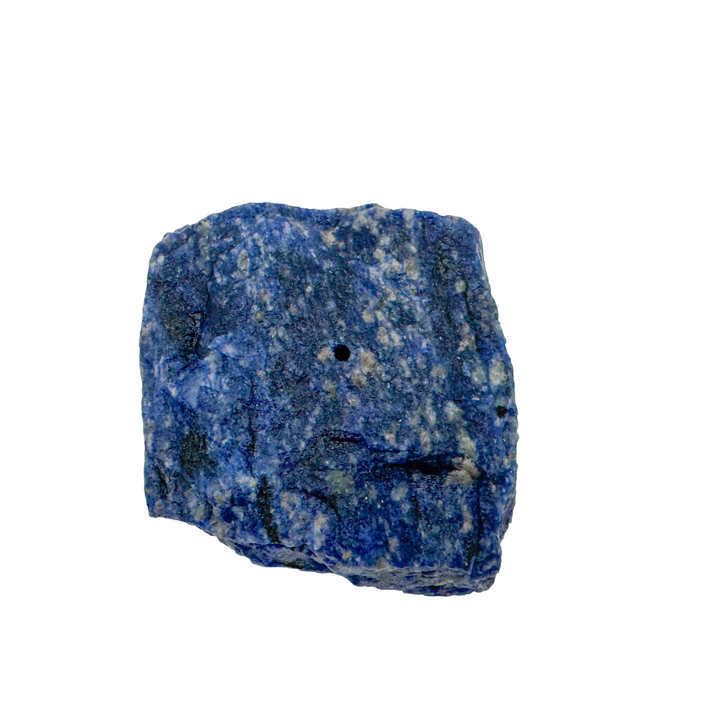 Polished Sodalite incense holder from Brazil, alternate view