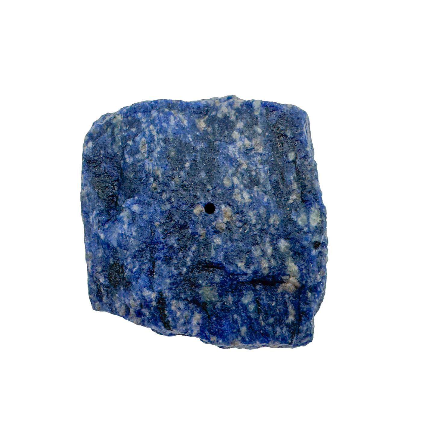 Polished Sodalite incense holder from Brazil, alternate view
