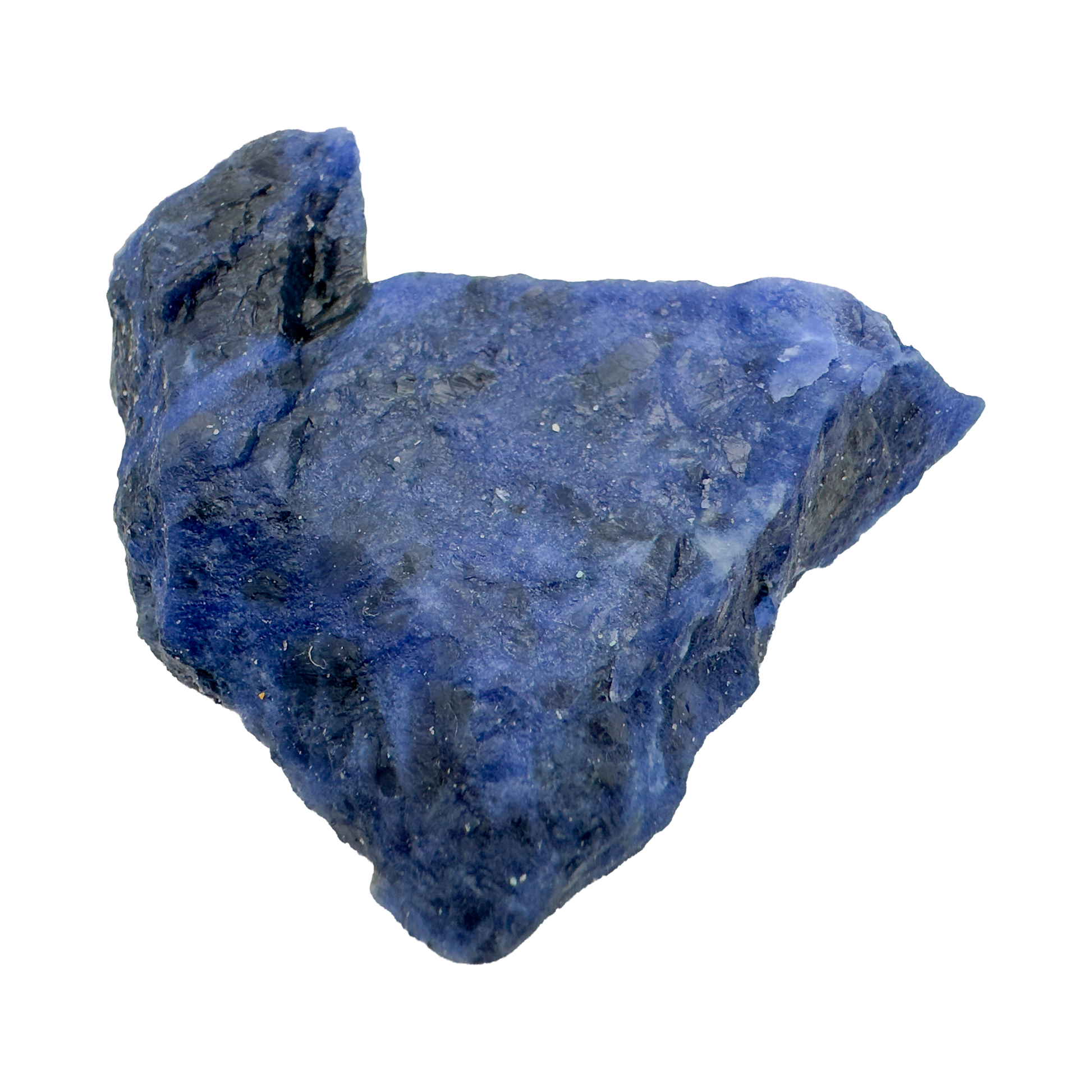 Grouping of raw Sodalite specimens from Bahia, Brazil, royal blue with pale veining