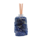 Sodalite reed oil diffuser from Brazil, royal blue stone block with chrome collar and reeds