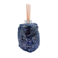 Sodalite reed diffuser with the chrome collar and drilled opening at the top