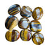 Polished Tiger Eye Palm Stones traditionally associated with Abundance, Confidence & Focus — brown polished, AA grade from South Africa