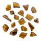 Tiger Eye raw stones scattered flat lay, A grade golden brown rough from Northern Cape South Africa, 1 to 2 inch