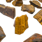 Group of A grade Tiger Eye raw stones showing gold and dark brown crocidolite banding