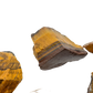 Tiger Eye rough chunk showing layered gold banding, jojoba oil finish, Northern Cape