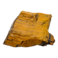 Tiger Eye raw stone detail showing quartz pseudomorph after crocidolite fiber structure