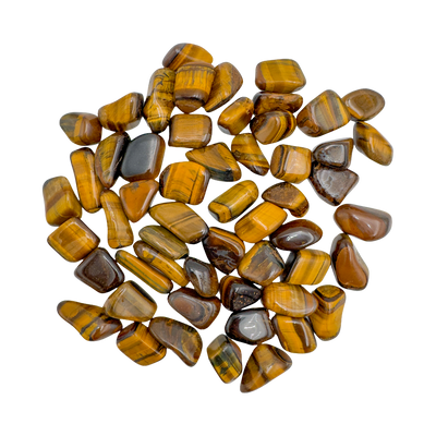 Tiger Eye Tumbled Stones for Confidence, Focus & Protection — brown polished, A grade from South Africa