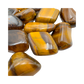 Side view of Tiger Eye tumbled stone from South Africa
