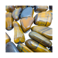 Top view of Tiger Eye tumbled stones showing natural sheen