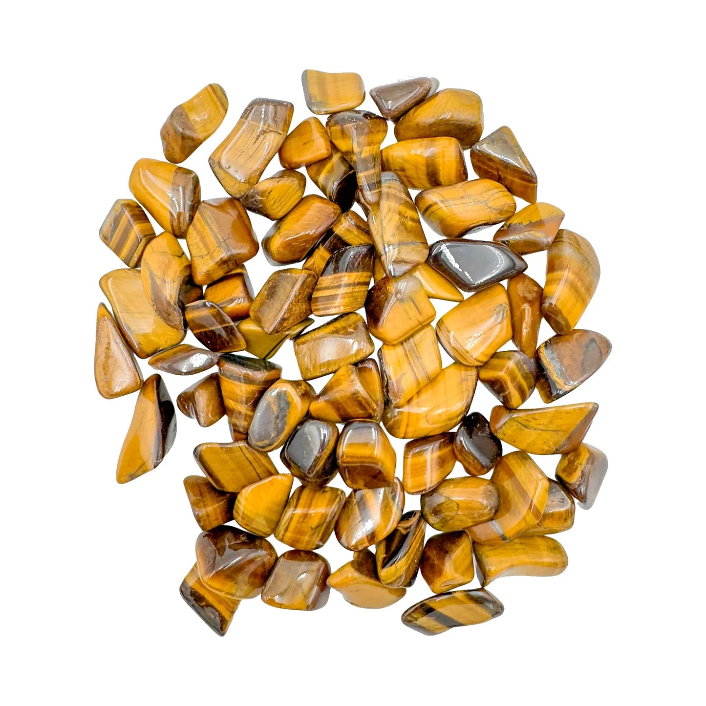 Tumbled Tiger Eye Crystals for Confidence, Focus & Protection — brown polished, A grade directly from South Africa