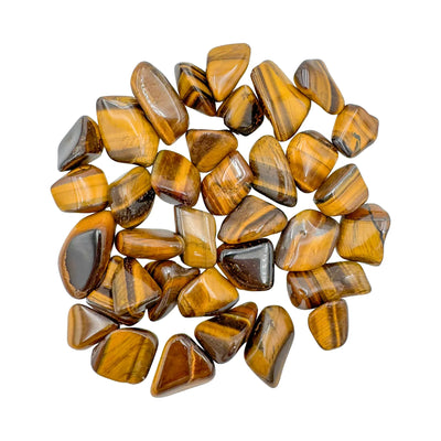Tiger Eye Tumbled Stones to support Confidence, Focus & Protection — brown polished, hand-selected A from South Africa